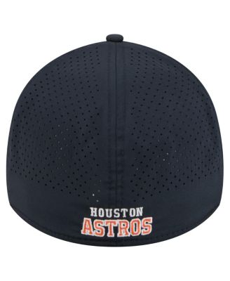 Men's Navy Houston Astros 39THIRTY A-Frame Perforated Flex Hat