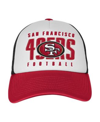 Big Boys and Girls White/Scarlet San Francisco 49ers Essentials Trucker Adjustable Hat