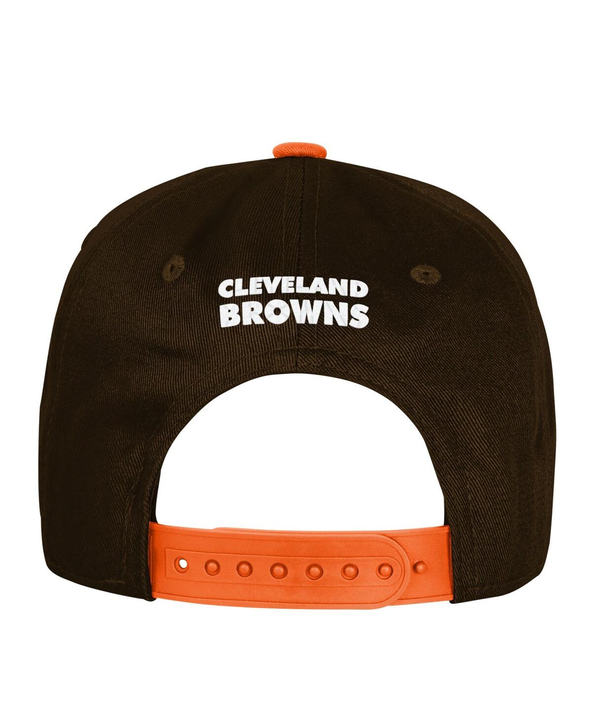 Outerstuff Big Boys And Girls Brown Cleveland Browns True Retro Adjustable Hat In Brown