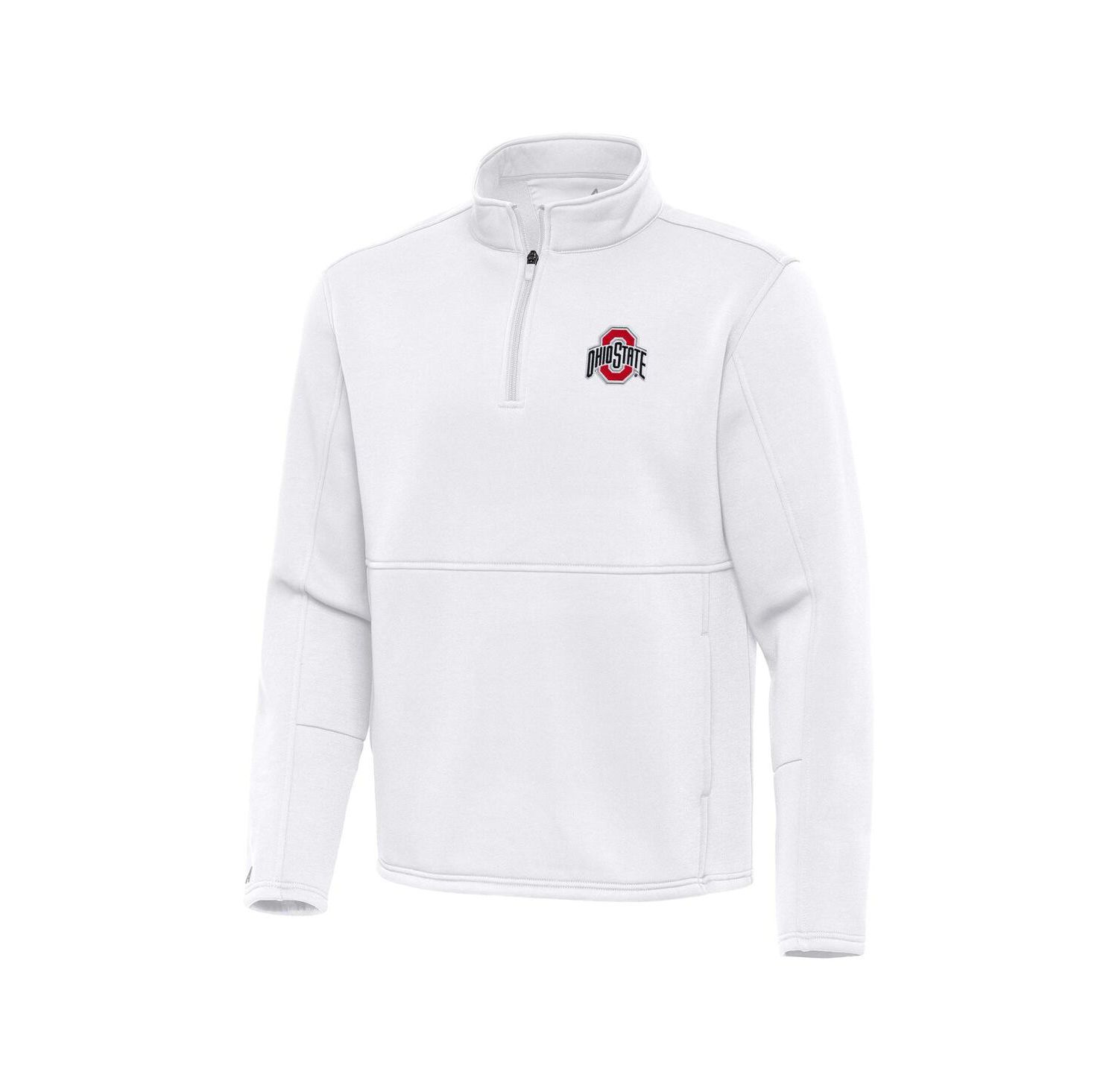 Men's White Ohio State Buckeyes Twist Quarter-Zip Pullover Jacket