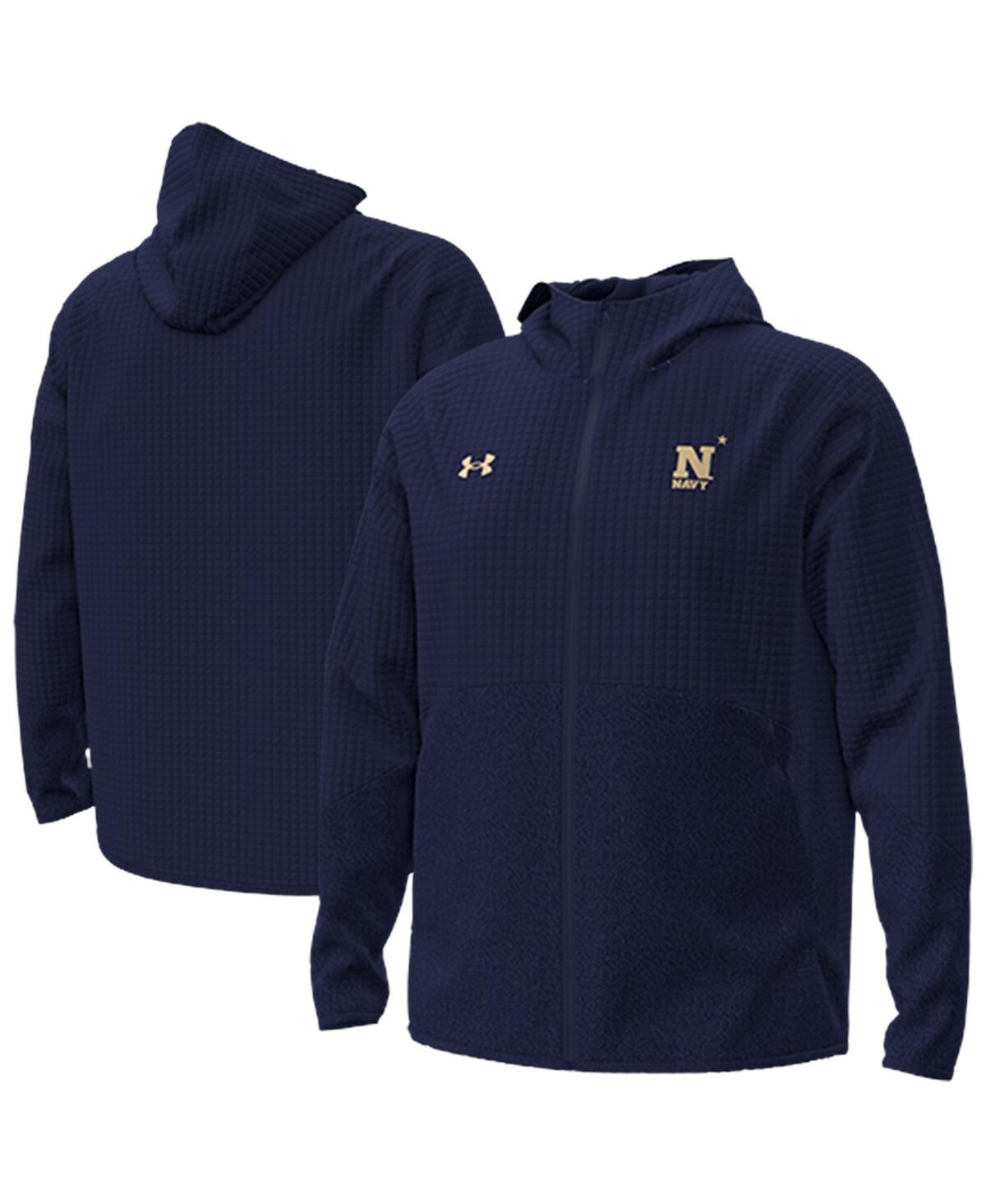 Under Armour Men's Navy Midshipmen Unstoppable Raglan Full-zip Jacket In Blue