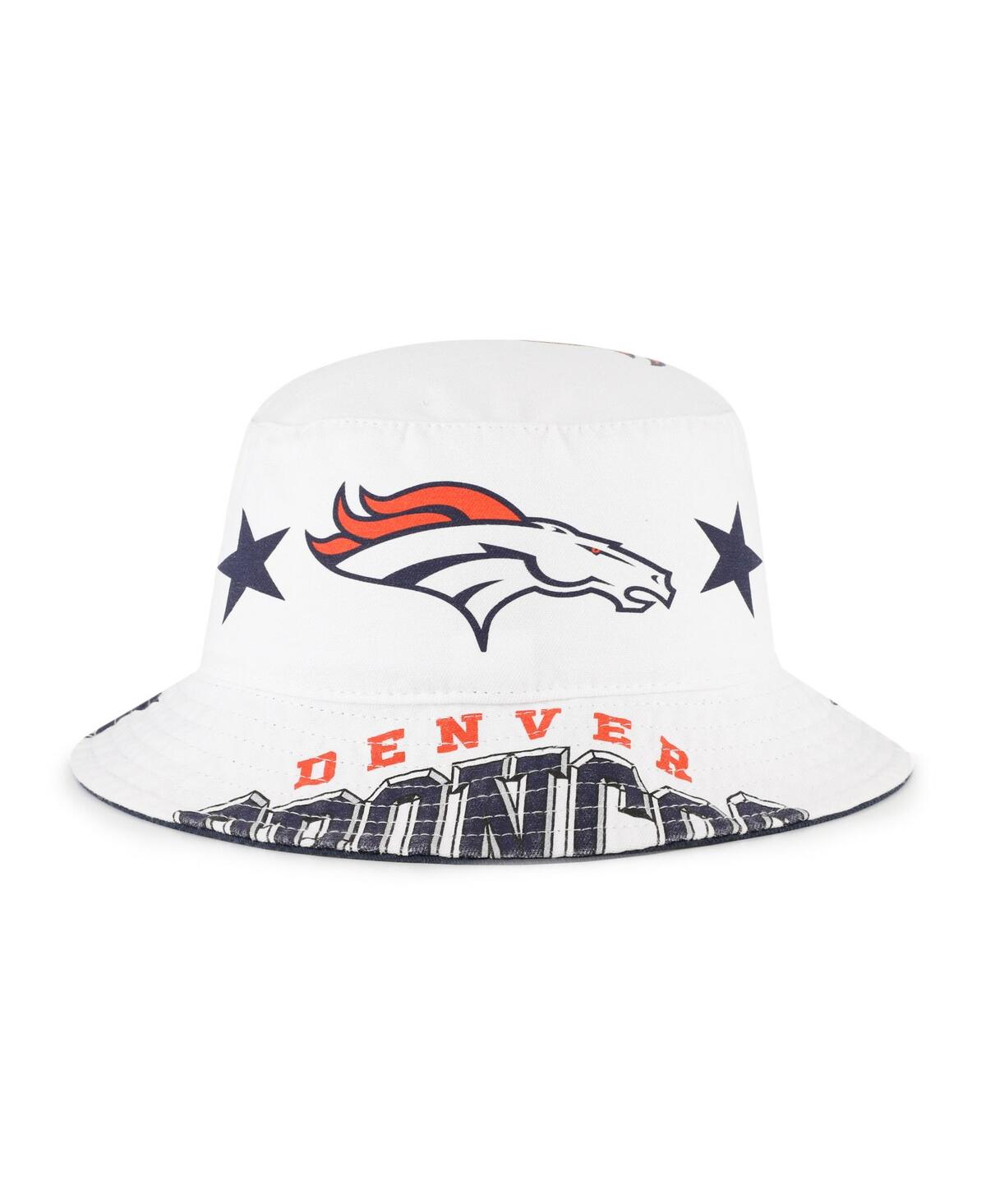 47 Brand Women's White Denver Broncos Energize Bucket Hat In White
