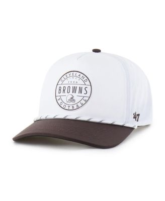 '47 Brand - Men's White/Brown Cleveland Browns Suburbia Hitch Two-Tone Adjustable Hat