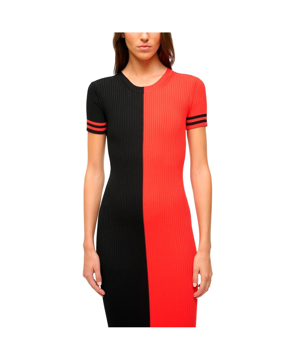 Staud Women's Navy/Red Houston Texans Colleen Dress