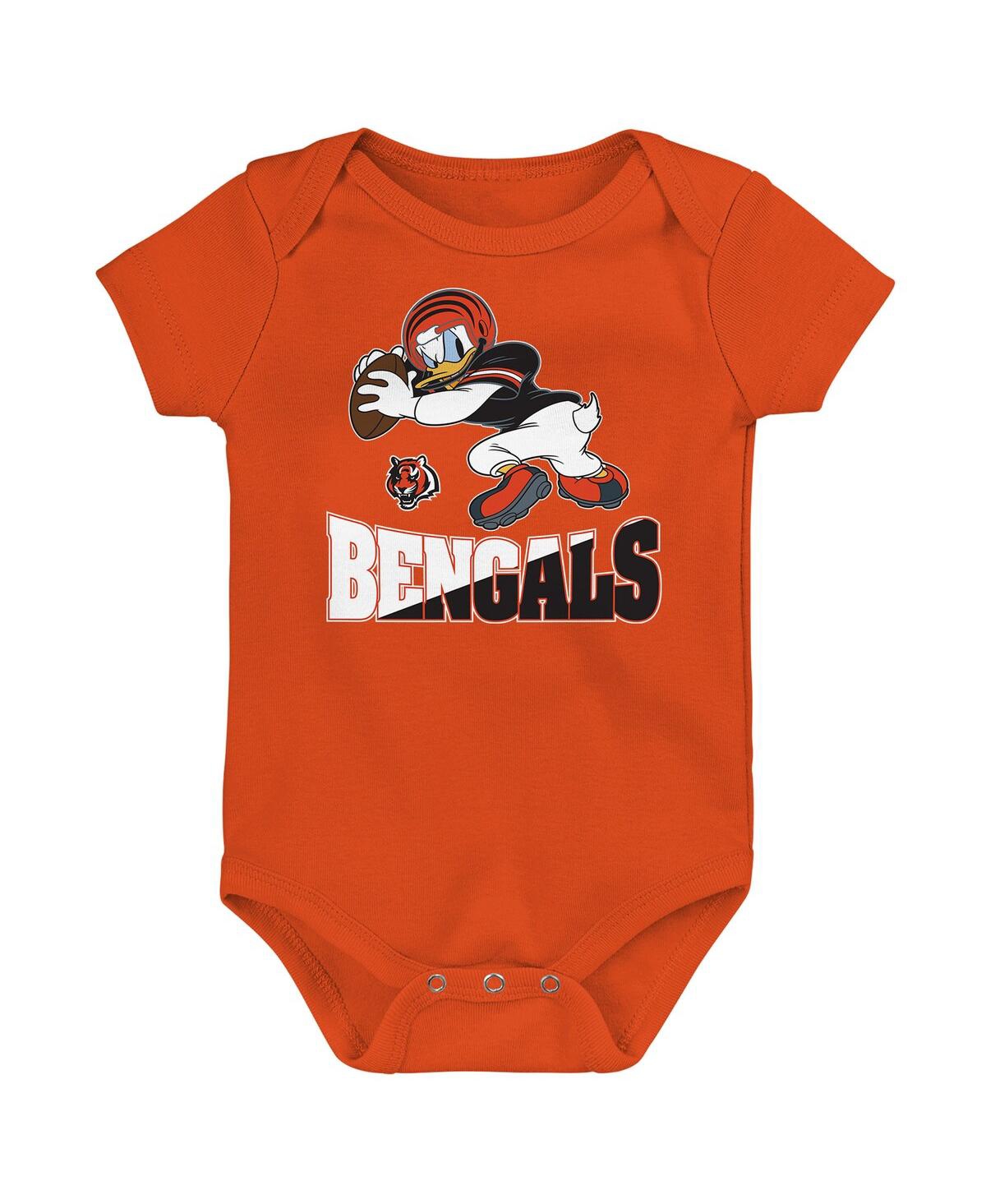 Outerstuff Baby Boys and Girls 3-Pack Cincinnati Bengals 3-Peat Bodysuit Set