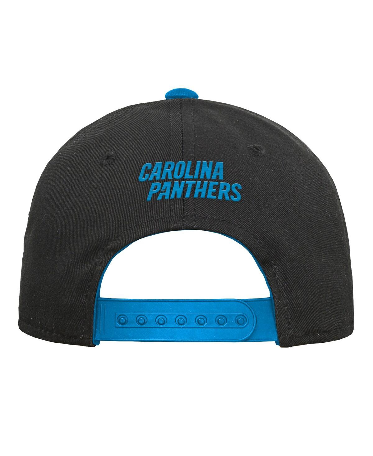 Outerstuff Big Boys And Girls Black Carolina Panthers Team Pre-curved Adjustable Hat In Black