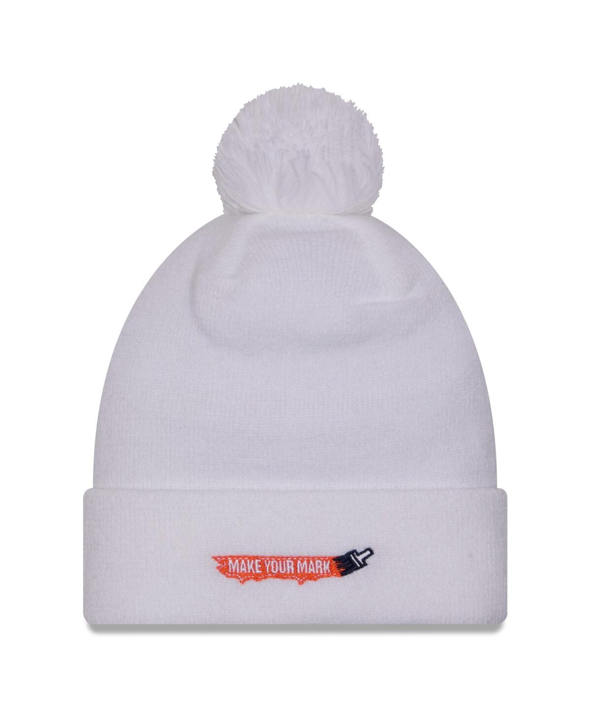 New Era Men's White Fc Cincinnati Jersey Hook Cuff With Pom Knit Hat In White