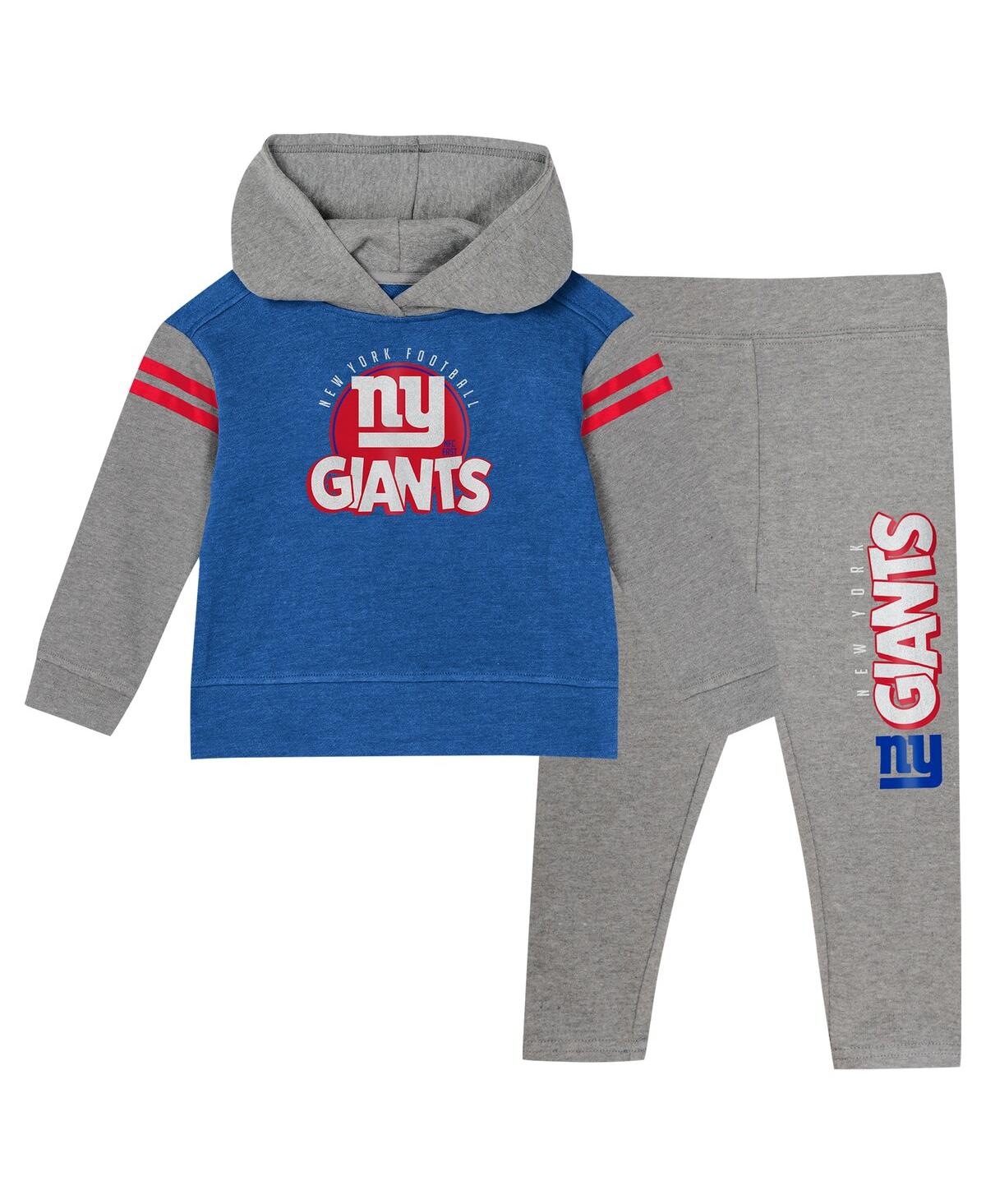 Outerstuff Toddler 2-piece New York Giants Club House Long Sleeve Hoodie Top And Leggings Set In Multi
