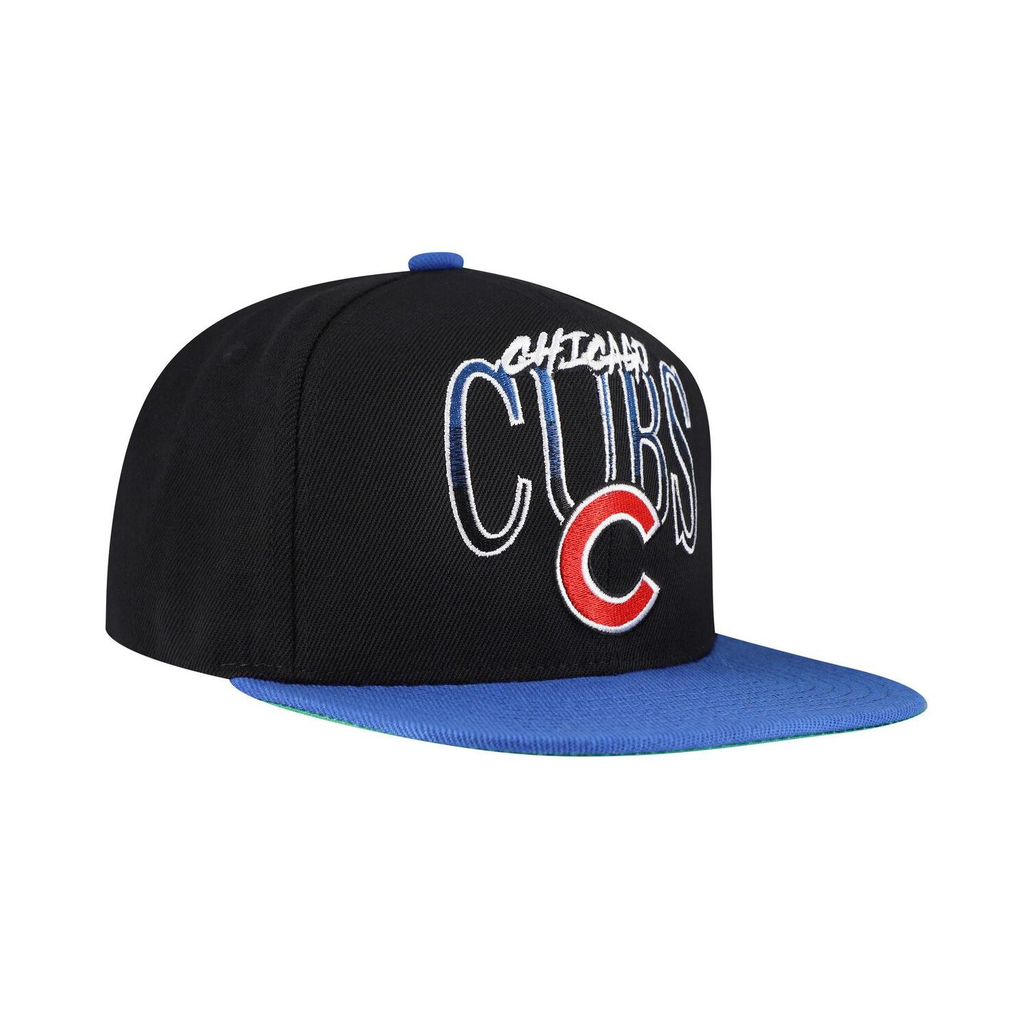 Men's Black Chicago Cubs Rise Up Snapback Hat