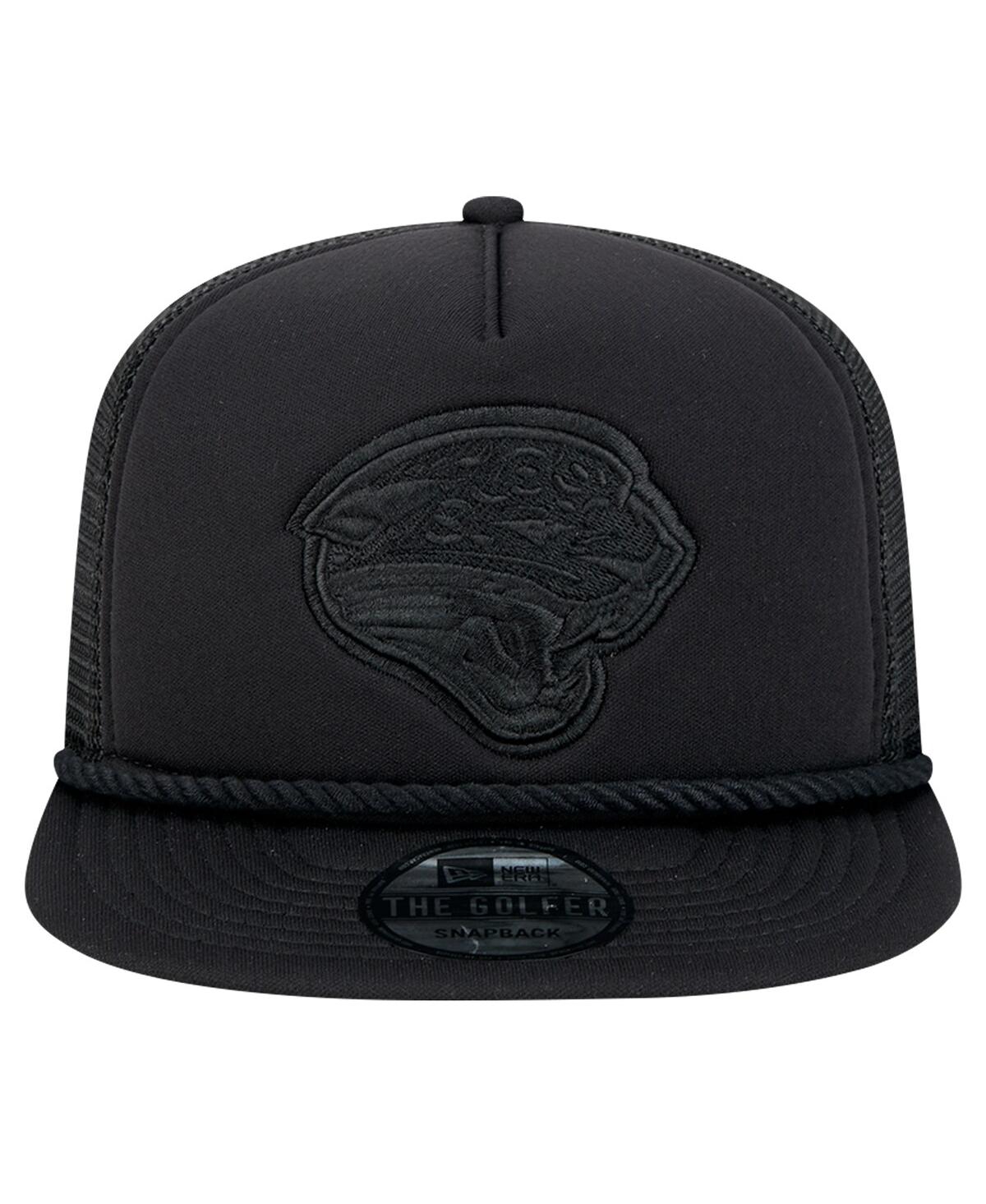 New Era Men'sâ Black Jacksonville Jaguars Active Tone Golfer Snapback Hat In Black