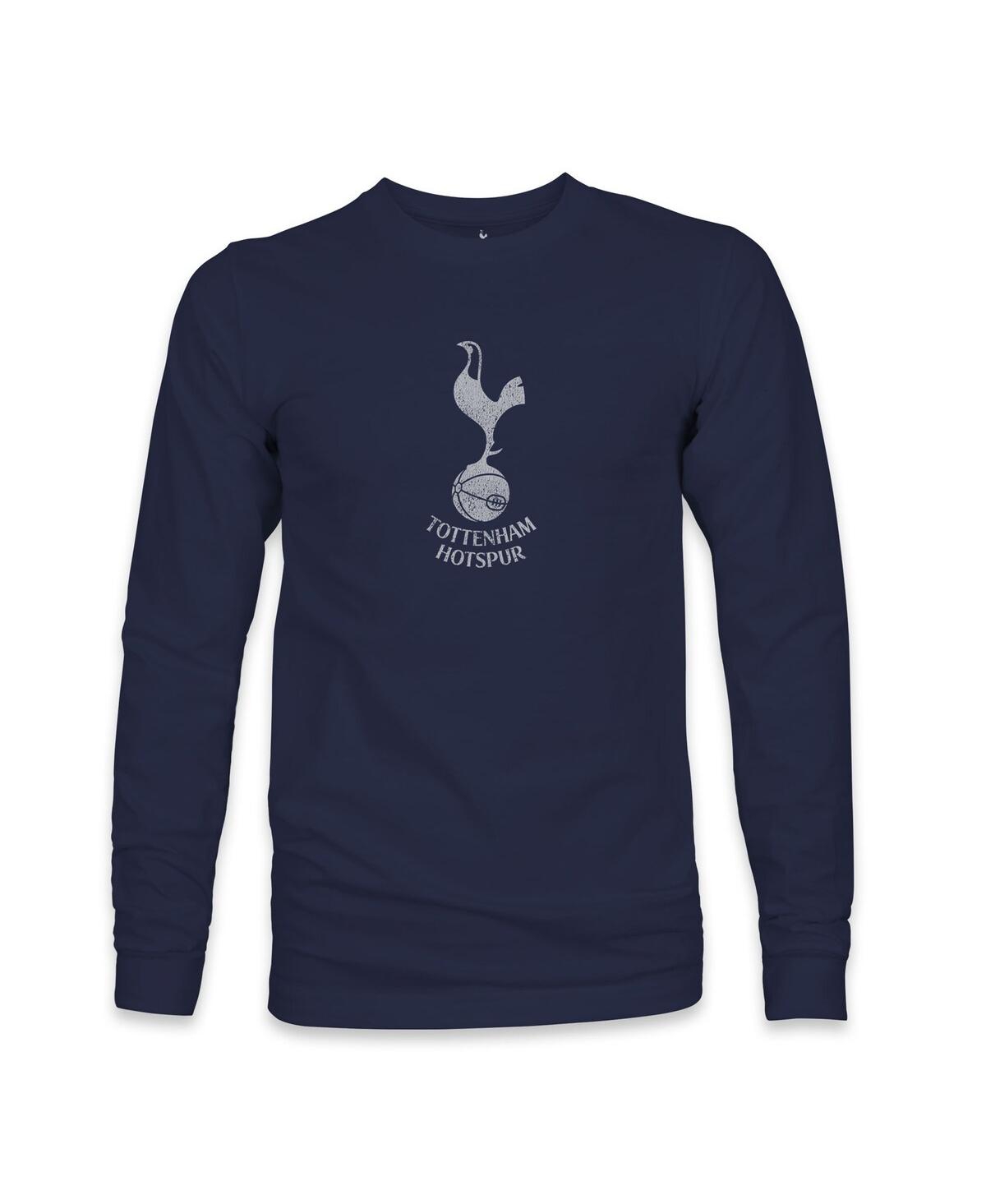 1863fc Men's Navy Tottenham Hotspur Mono Badge Long Sleeve T-shirt In Blue