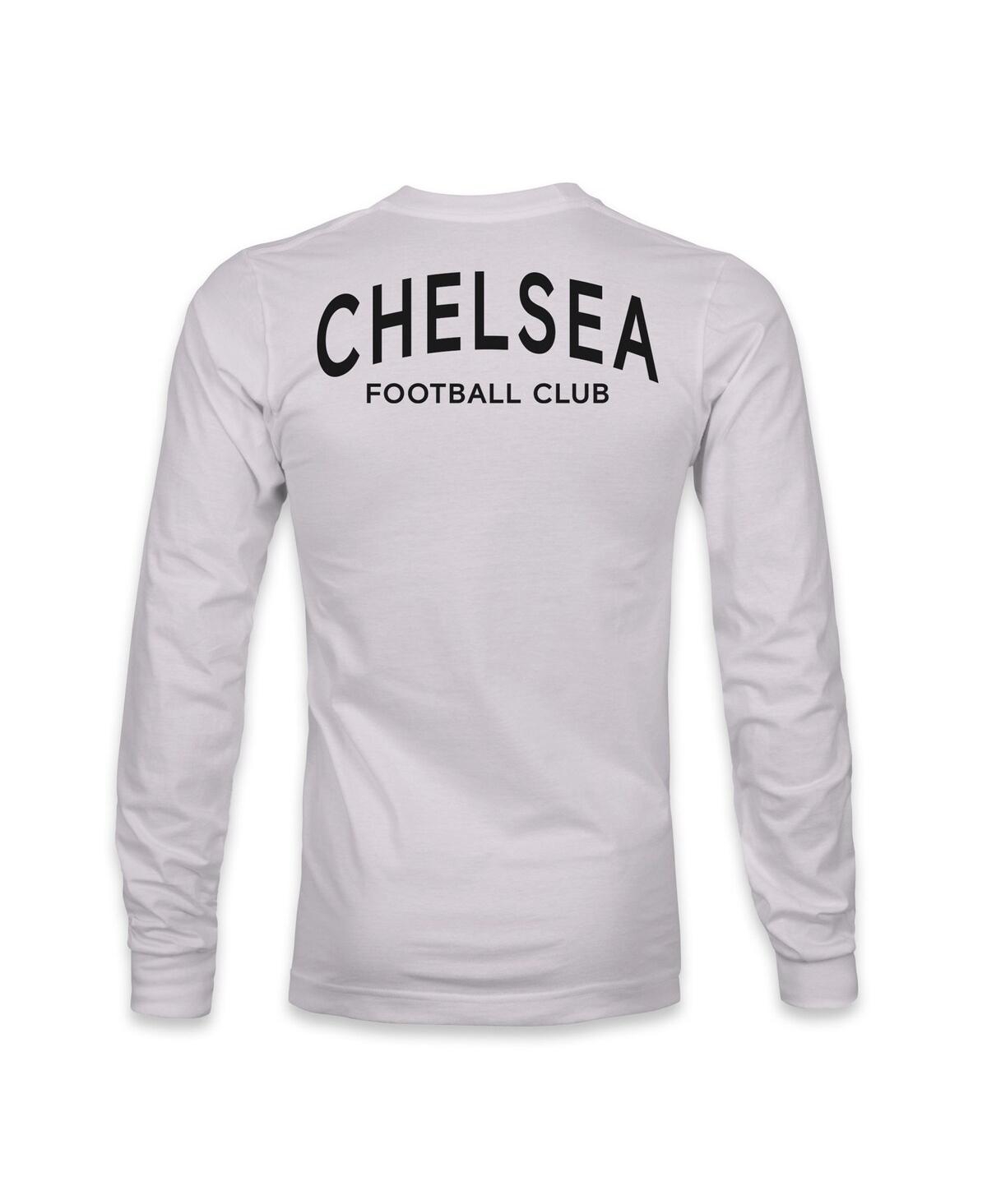 1863fc Men's Gray Chelsea Back Team Arch Long Sleeve T-shirt In White