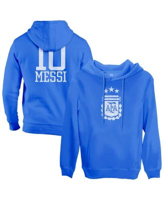 1863FC - Men's Lionel Messi Blue Argentina National Team Player Fleece Pullover Hoodie