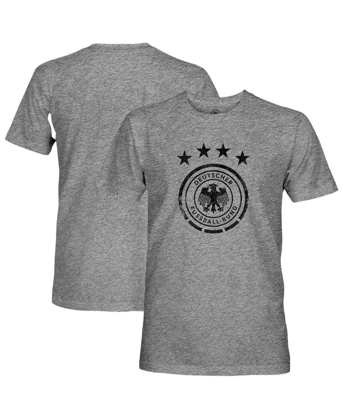 1863fc Men's Heather Gray Germany National Team Mono Badge Vintage Tri-blend T-shirt In Gray