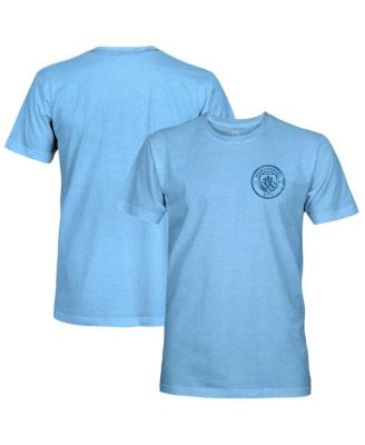 1863FC - Men's Sky Blue Manchester City Mono Badge Retro Tri-Blend T-Shirt