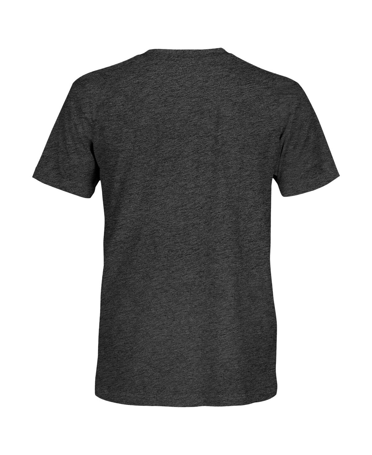 1863fc Men's Black Tottenham Hotspur Mono Badge Vintage Tri-blend T-shirt In Gray