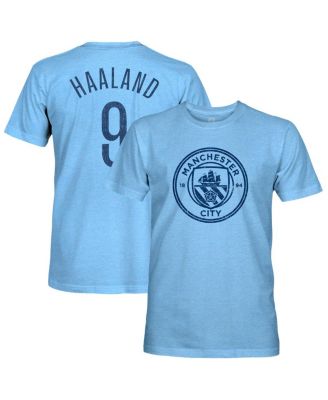 1863FC - Men's Erling Haaland Sky Blue Manchester City Player Name Number Twisted Tri-Blend Slub T-Shirt