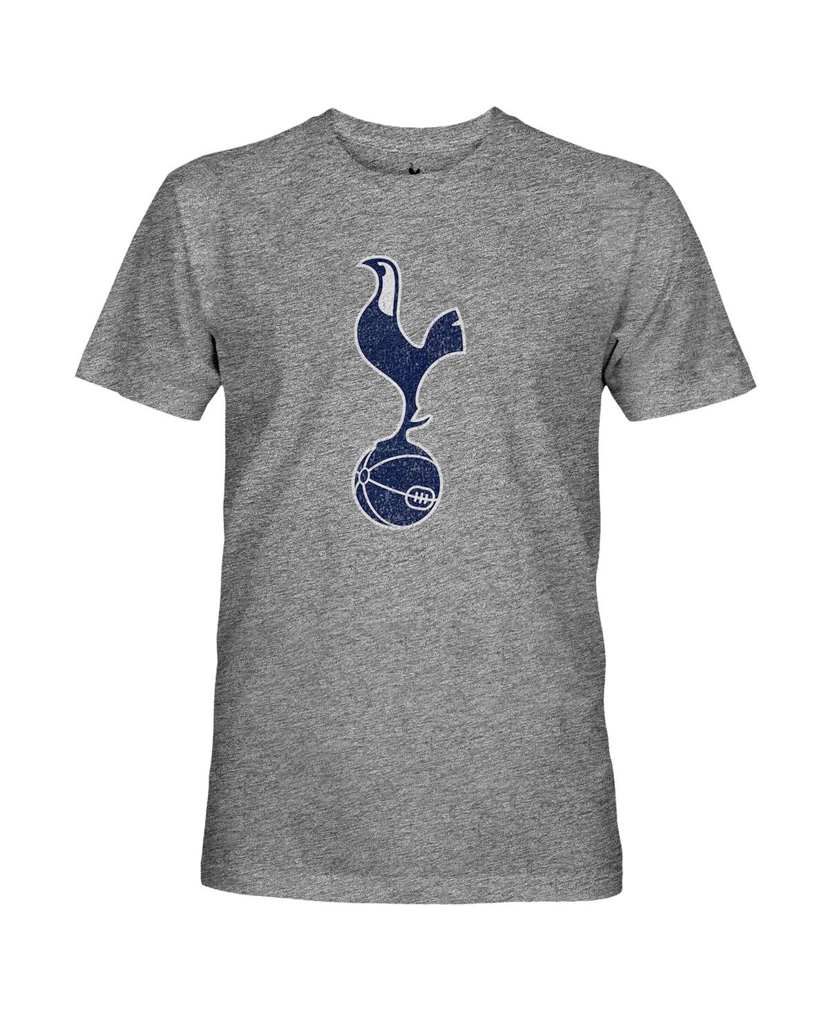 1863FC Men's Heather Gray Tottenham Hotspur Color Crest Twisted Tri-Blend Slub T-Shirt