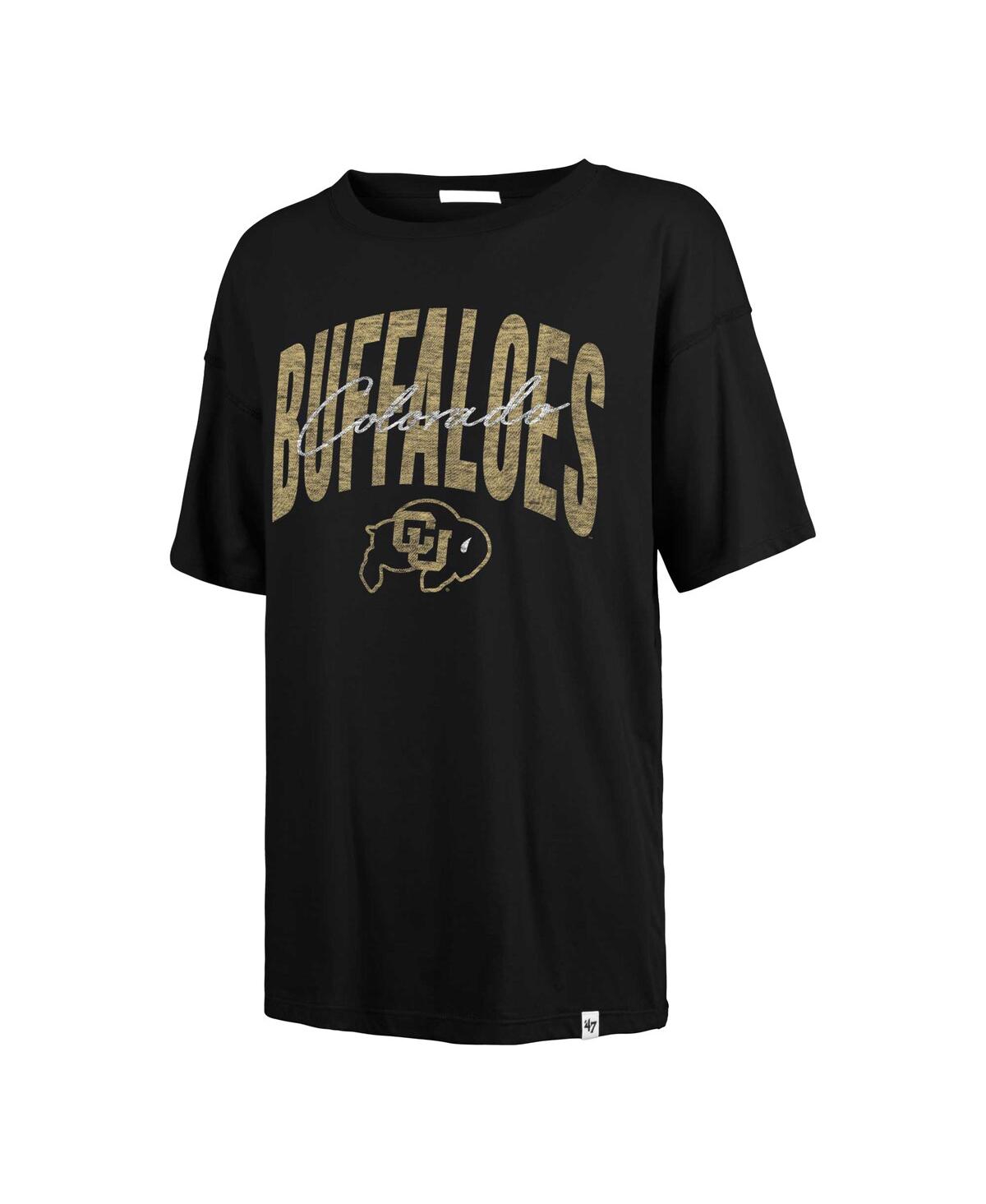 47 Brand '47  Black Colorado Buffaloes Muse Sadie T-shirt In Black