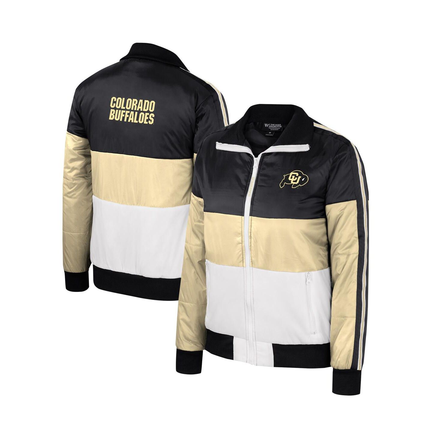 Женская куртка The Wild Collective Gold Colorado Buffaloes Color Block Puffer Full-Zip — фото 1