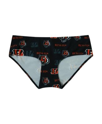 Women's Black Cincinnati Bengals Mosaic Allover Print Knit Panty