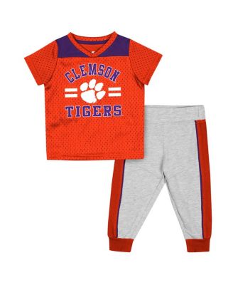 Colosseum - Baby Boys and Girls Orange/Heather Gray Clemson Tigers Ka-Boot-It Jersey Pants Set