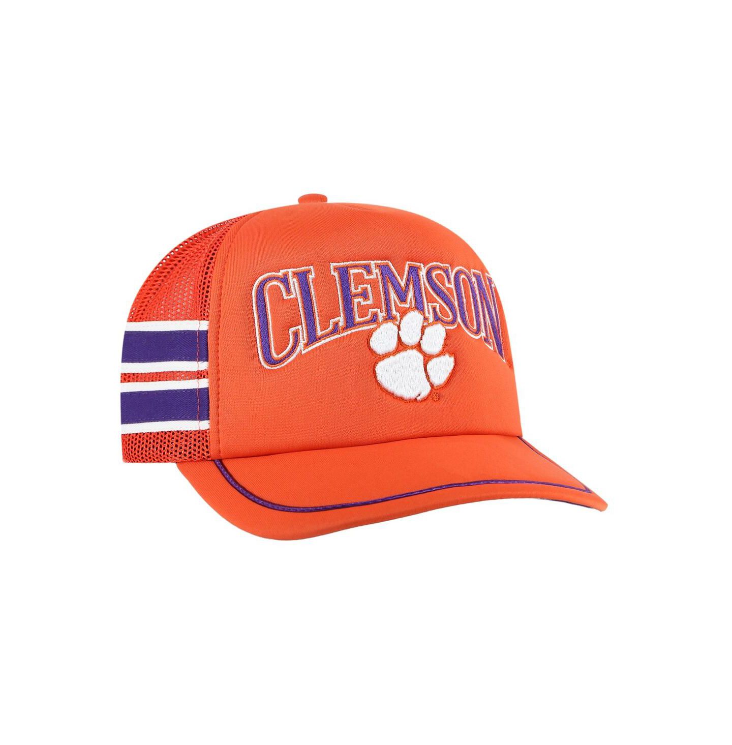 Мужская кепка '47 Brand Orange Clemson Tigers Sideband Trucker Adjustable Hat — фото 4
