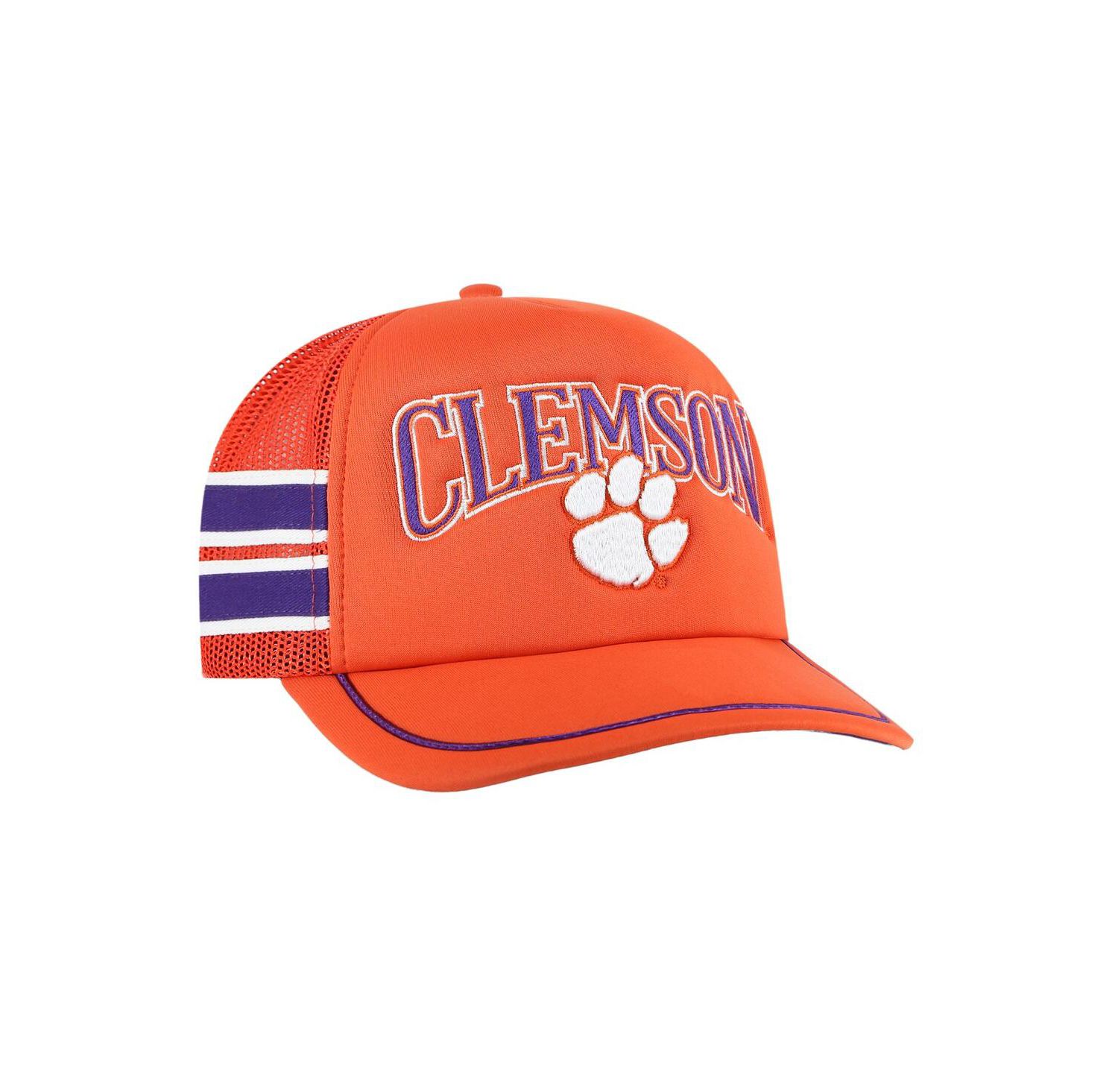 Men's Orange Clemson Tigers Sideband Trucker Adjustable Hat