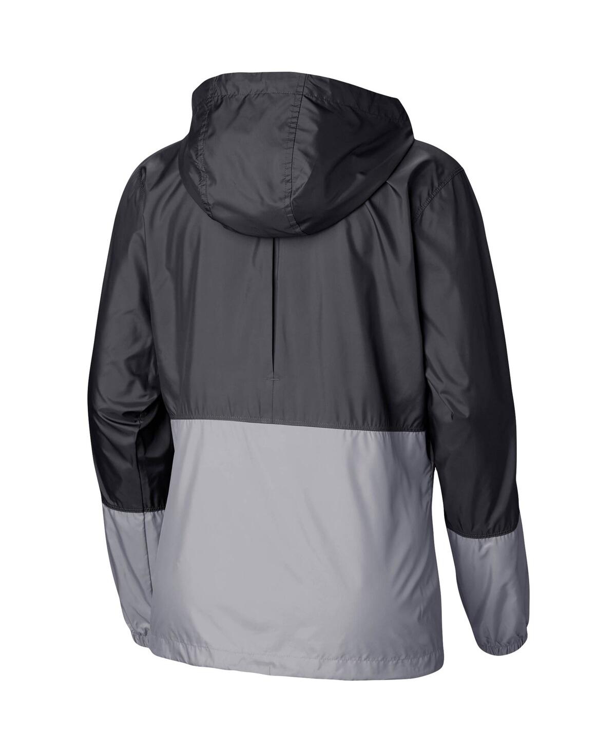 Columbia Women's Black/gray Austin Fc Flash Forward Team Windbreaker Jacket In Black