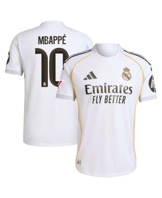 adidas - Men's Kylian Mbapp&eacute; White Real Madrid 2025/26 Home Authentic Player Jersey