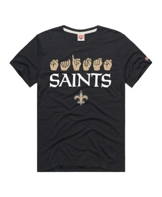 Men's and Women's Black New Orleans Saints NFL ASL Collection by Love Sign Tri-Blend T-Shirt