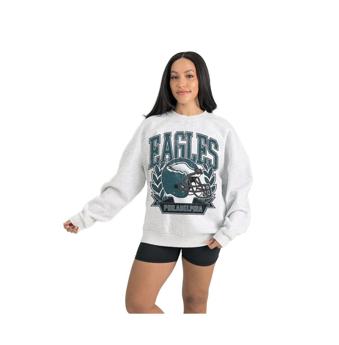 Женский флисовый свитшот Gameday Couture Philadelphia Eagles Heritage Premium, серый — фото 4