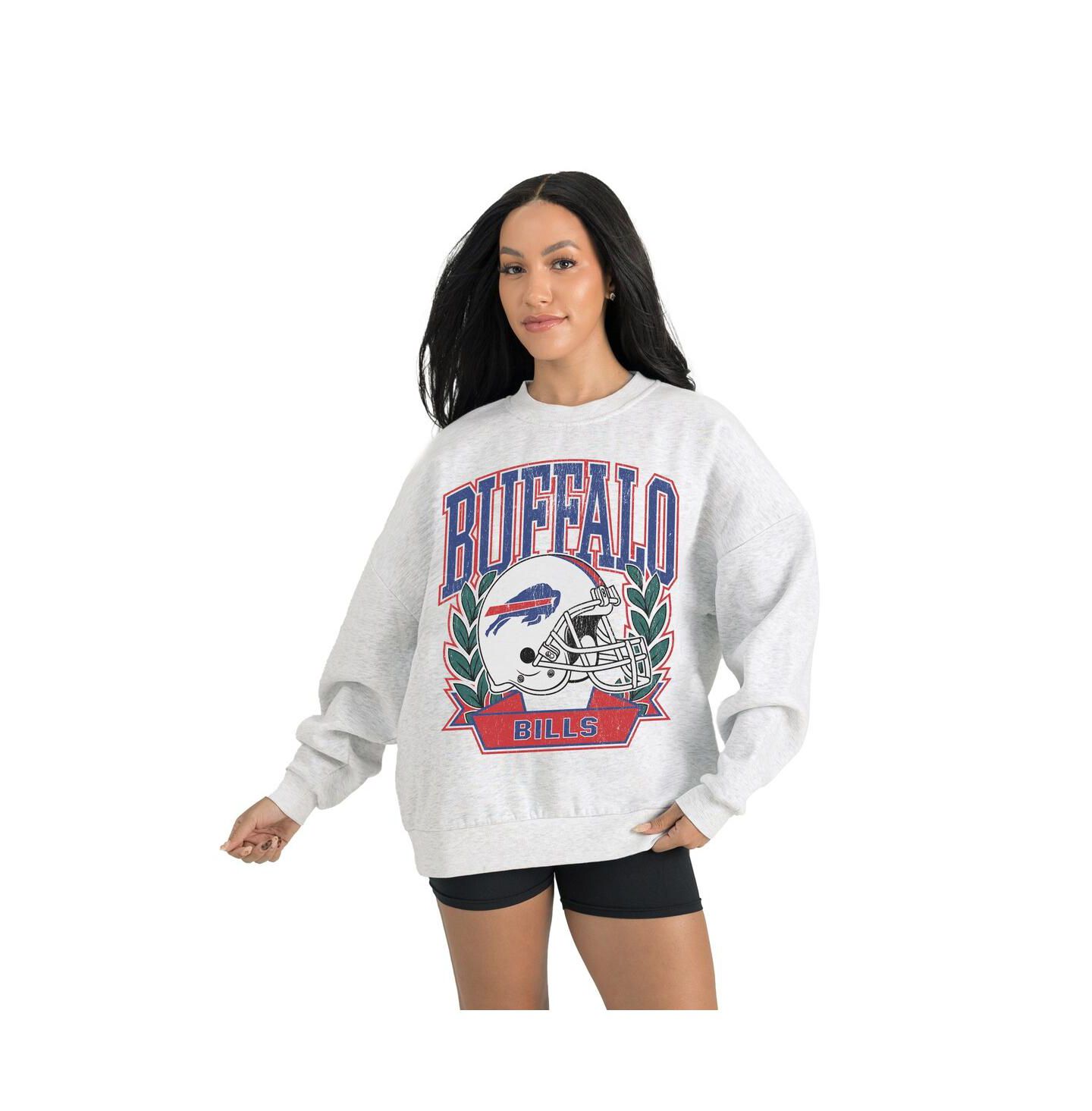 Женские толстовки Gameday Couture Gray Buffalo Bills Heritage Premium Fleece Pullover — фото 1