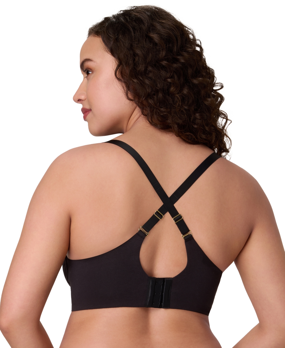 Bali Women's Cotton Collection Wireless Bra, Df8130 In Black