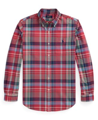 Men's Classic-Fit Plaid Oxford Shirt
