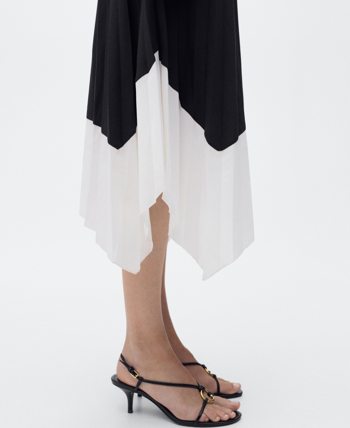Mango Women's Pleated Asymmetric Skirt
