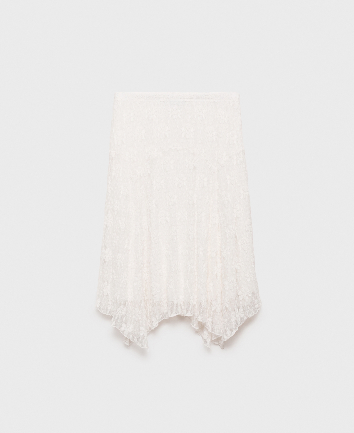 Mango Lace Midi Skirt In White