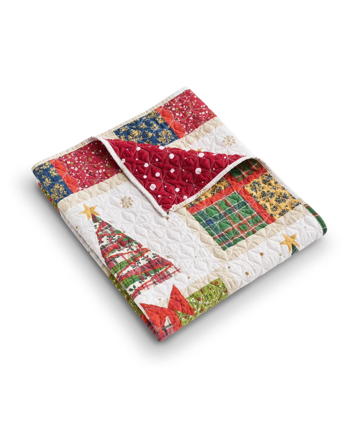 Greenland Home Fashions Deck The Halls Novelty Christmas Holiday Reversible Throw, 50" X 60" In Multi