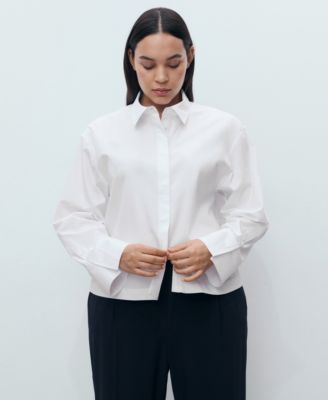Women's Crop Poplin Shirt