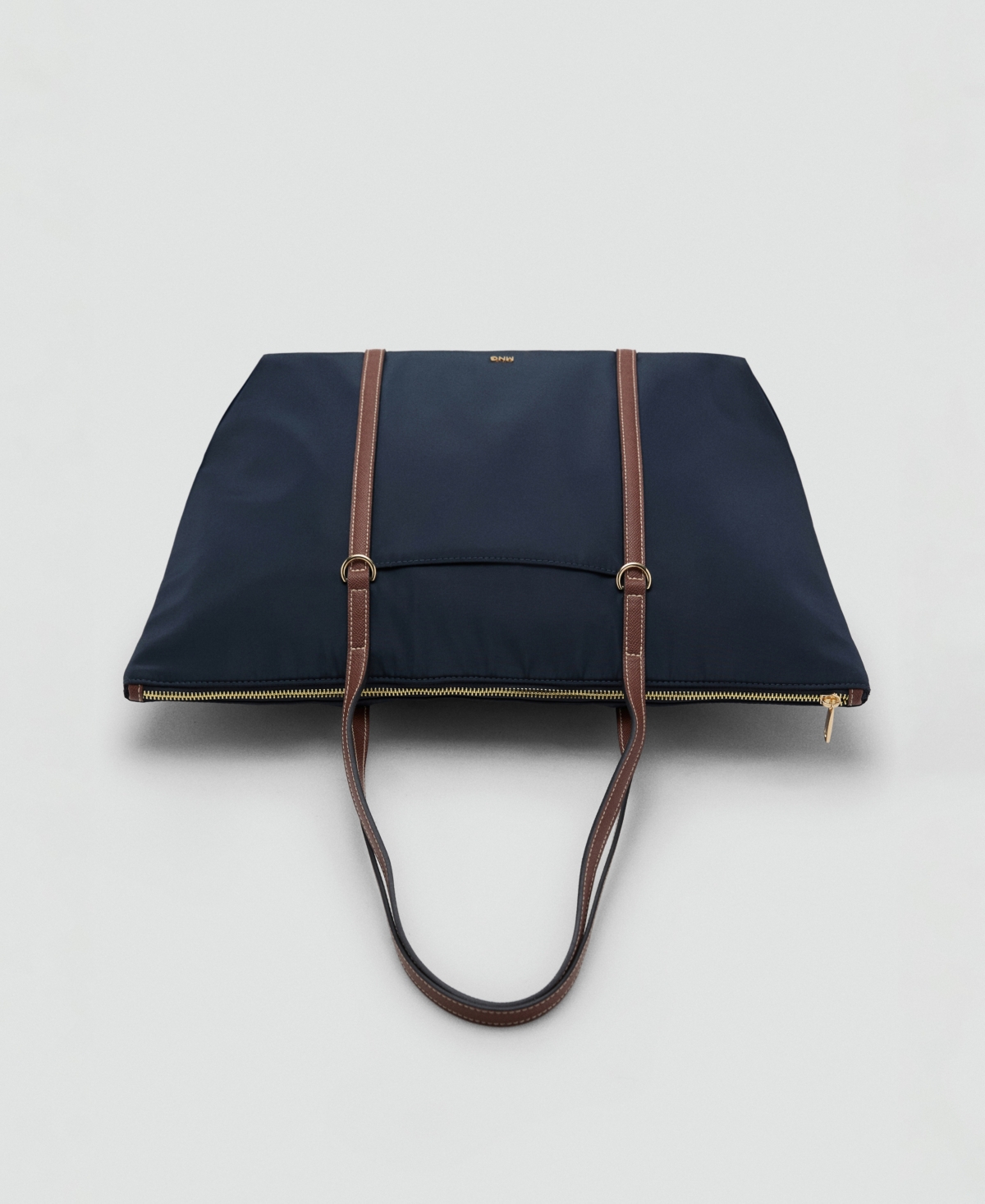 Mango Women's Double Handle Shopper Bag In Blue