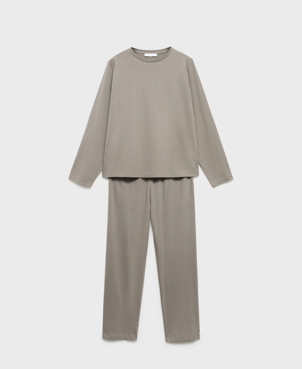 Mango Plain Cotton Pajamas In Animal Print