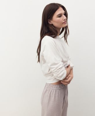 Women's 2-Piece Seersucker Striped Pajamas