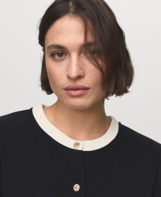 Women's Contrasting Cotton Cardigan