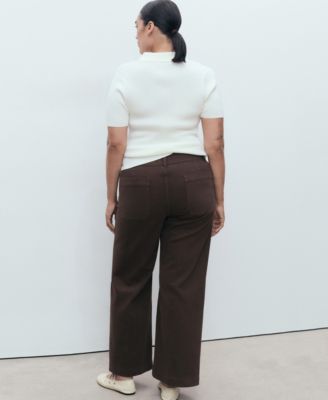 Women's Pockets Wide Leg Jeans