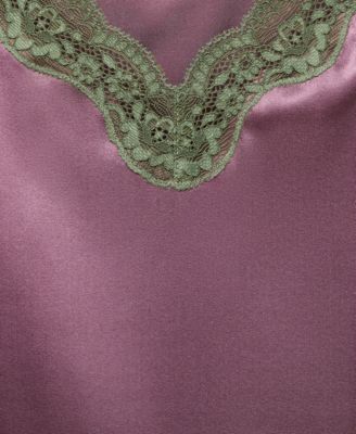 Women's Contrasting Lace Silk Top