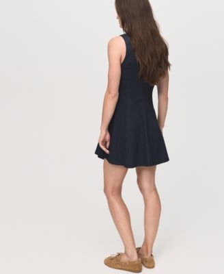 Women's Bows Denim Effect Dress