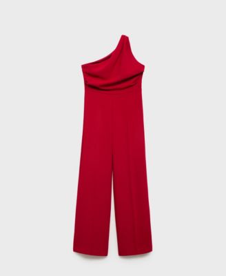 Women's Asymmetrical Neck Long Jumpsuit