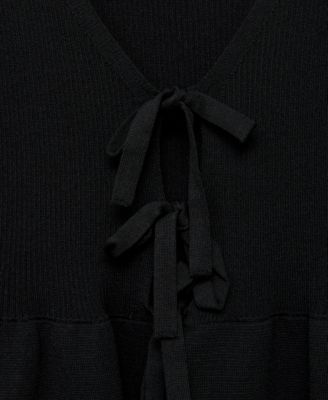 Women's Ties Knitted Cardigan