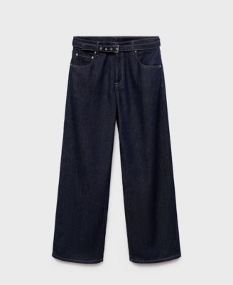 Women's Straight-Fit Belt Jeans