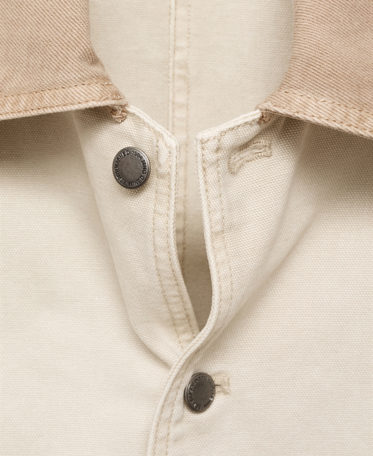 Mango Women's Contrasting Collar Denim Parka In Neutral
